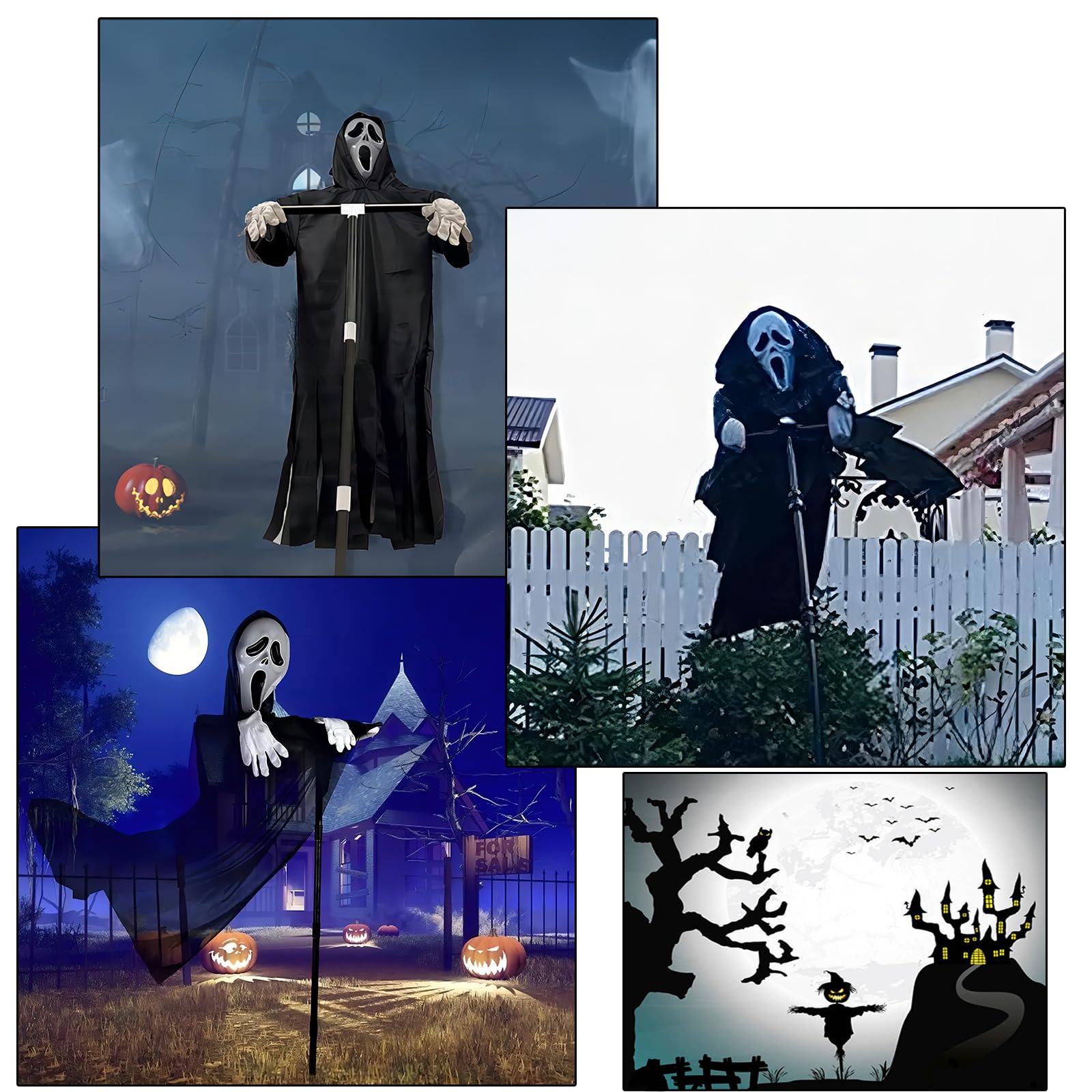 Amazon.com : Auto-plaza Halloween Scary Ghost, Scarecrow Screaming